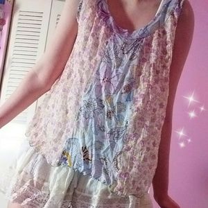 floral cute blouse cami/tank